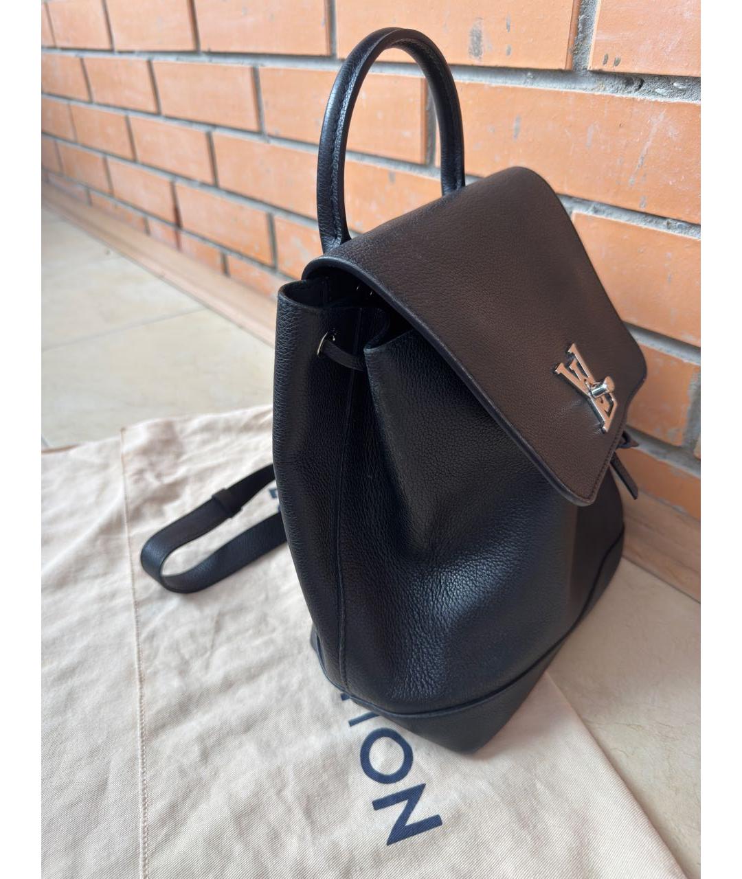 LOUIS VUITTON Черный кожаный рюкзак, фото 2
