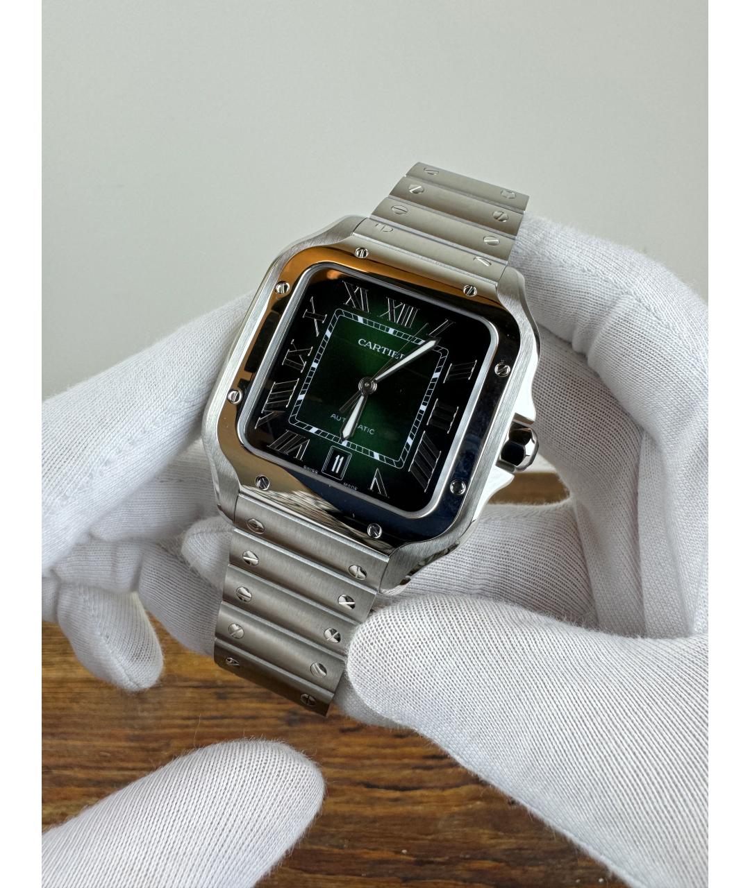 CARTIER Зеленые часы, фото 2