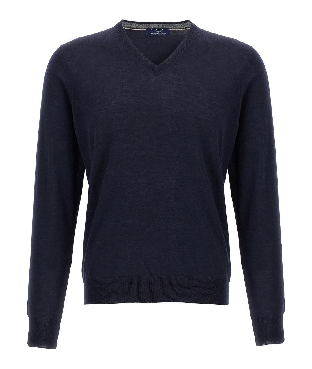BARBA Синий шерстяной джемпер / свитер, фото 1