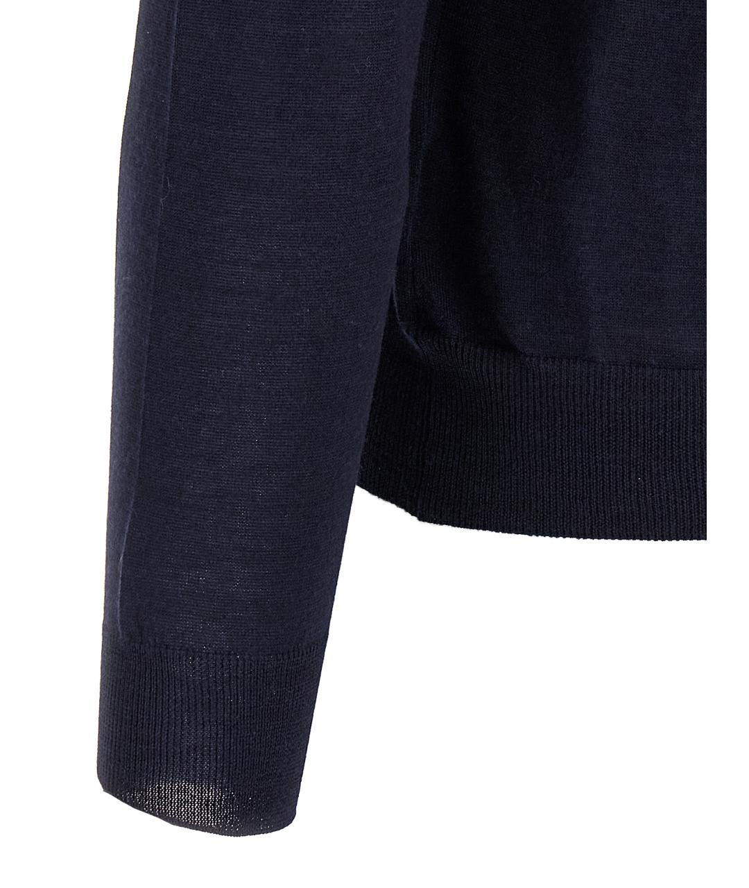 BARBA Синий шерстяной джемпер / свитер, фото 4