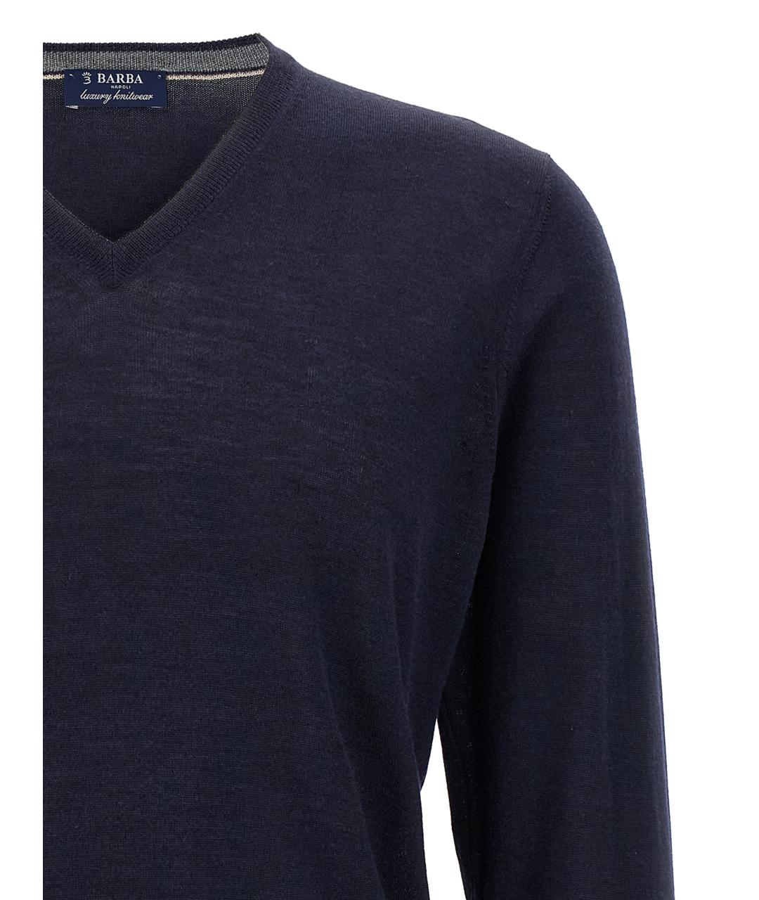 BARBA Синий шерстяной джемпер / свитер, фото 3
