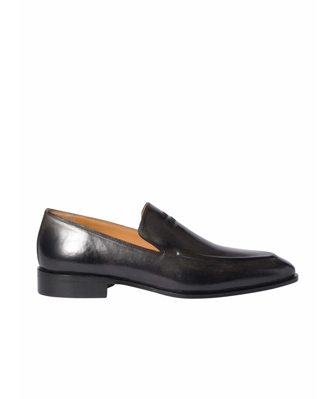 MIU MIU Черные кожаные лоферы, фото 1