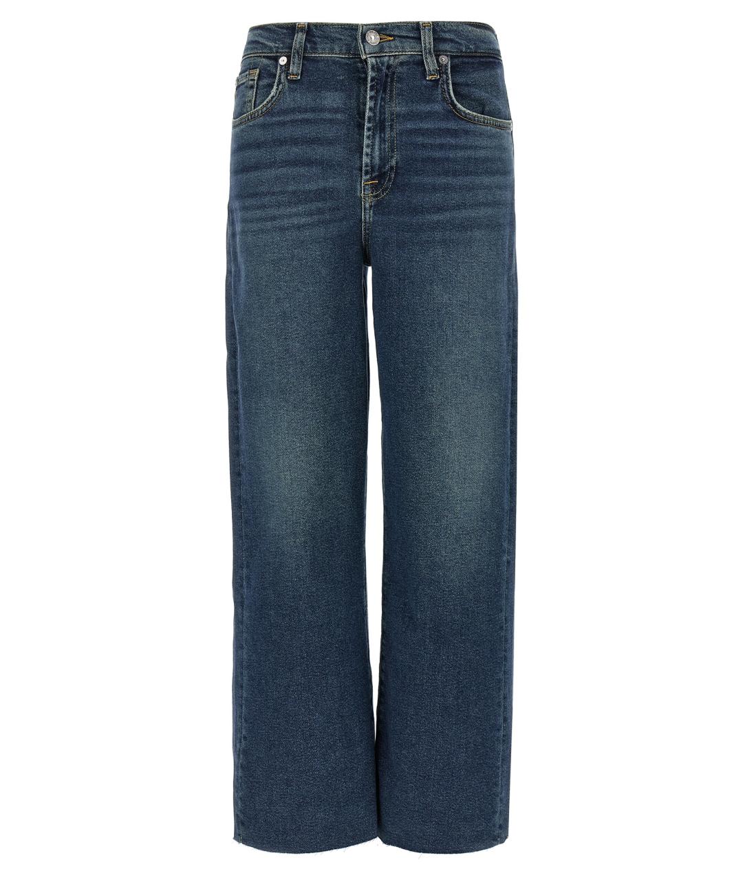 7 FOR ALL MANKIND Голубые хлопковые прямые джинсы, фото 1