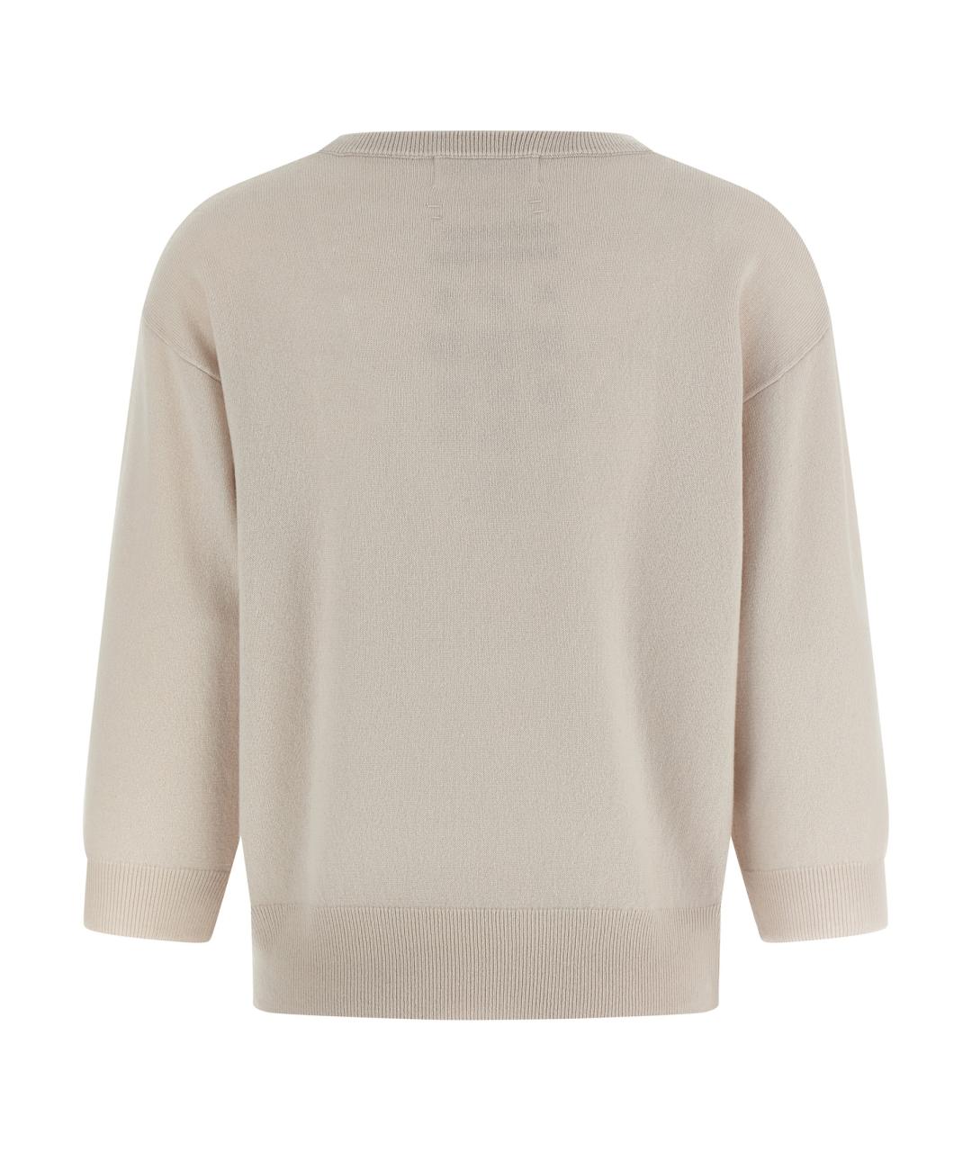 EXTREME CASHMERE Бежевый кашемировый джемпер / свитер, фото 2