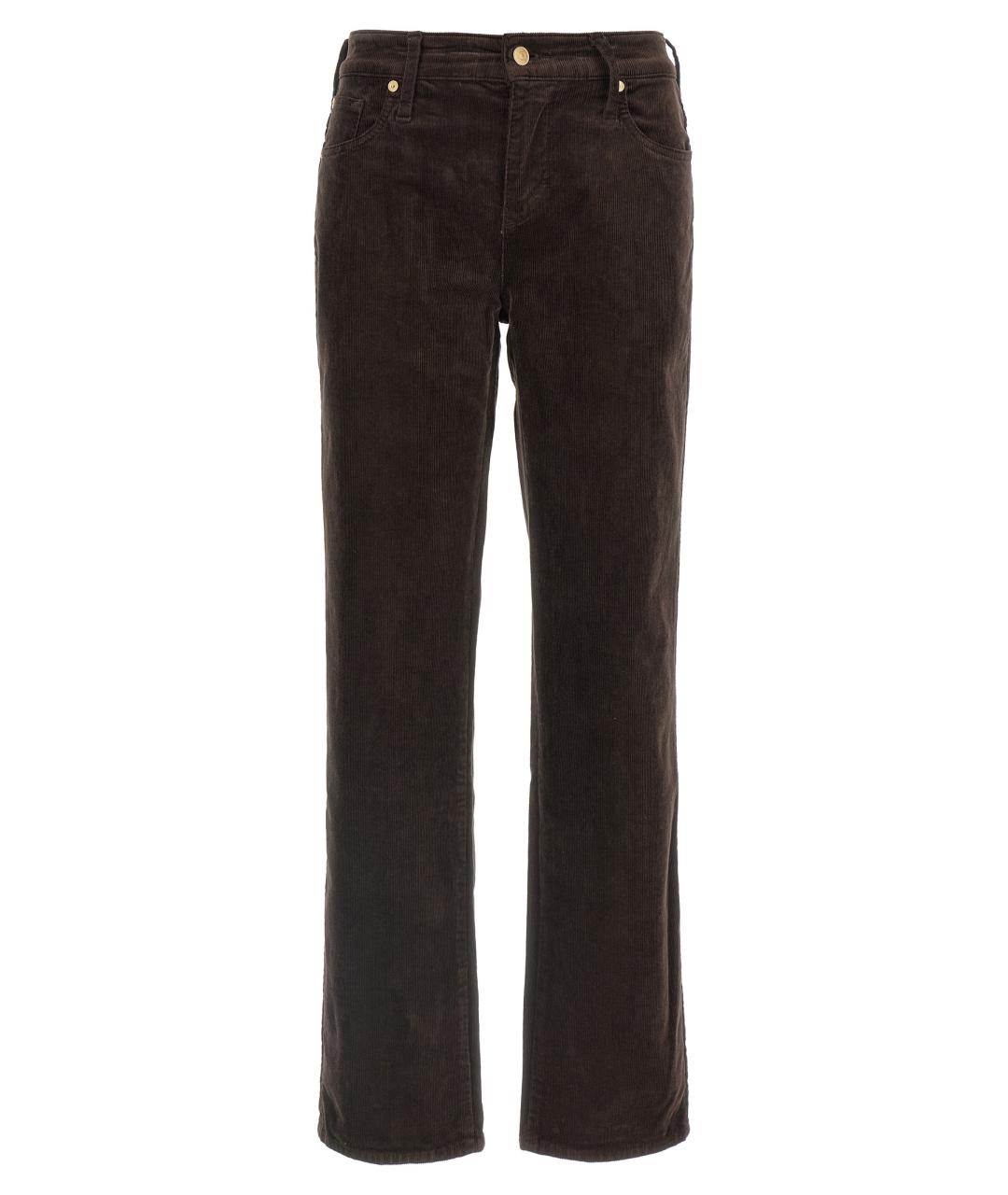 7 FOR ALL MANKIND Коричневые хлопко-эластановые прямые джинсы, фото 1