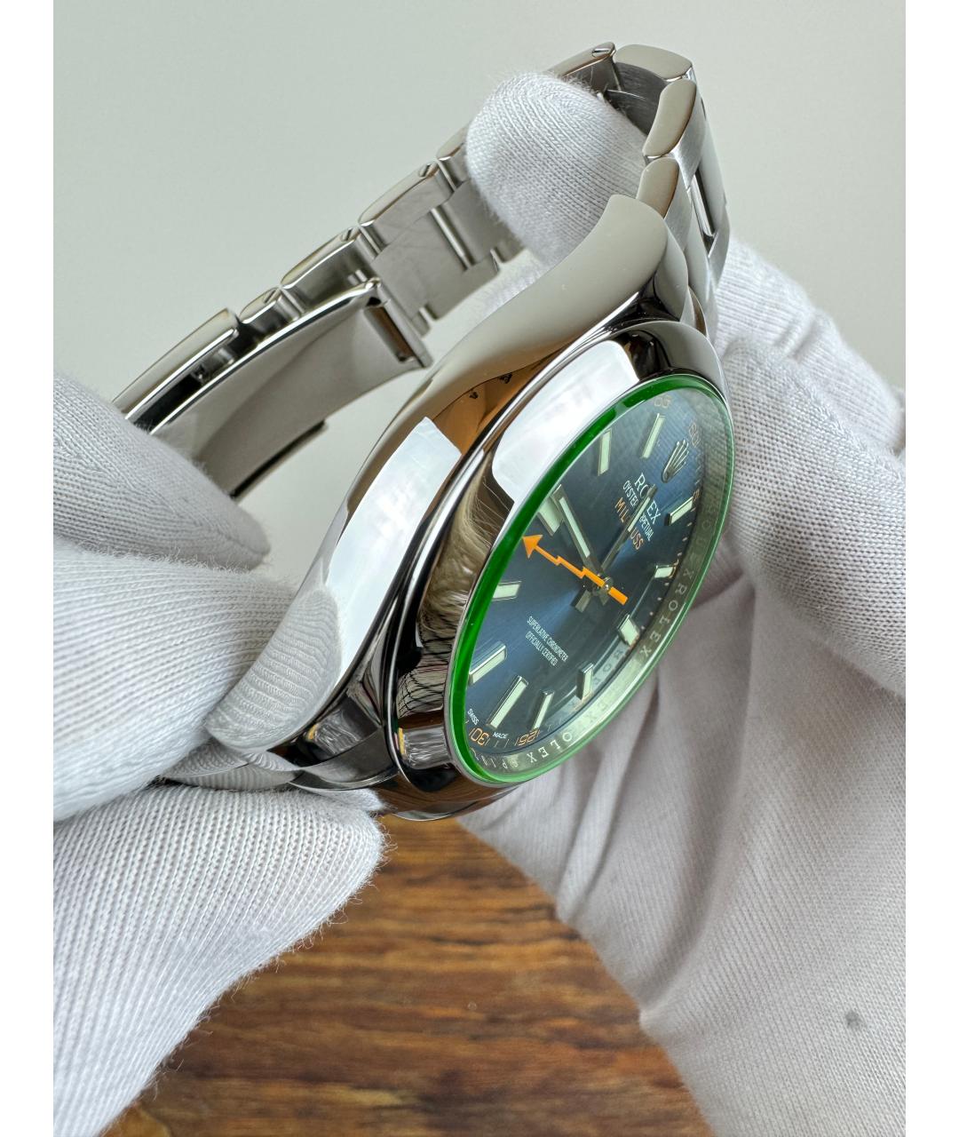 ROLEX Синие стальные часы, фото 5