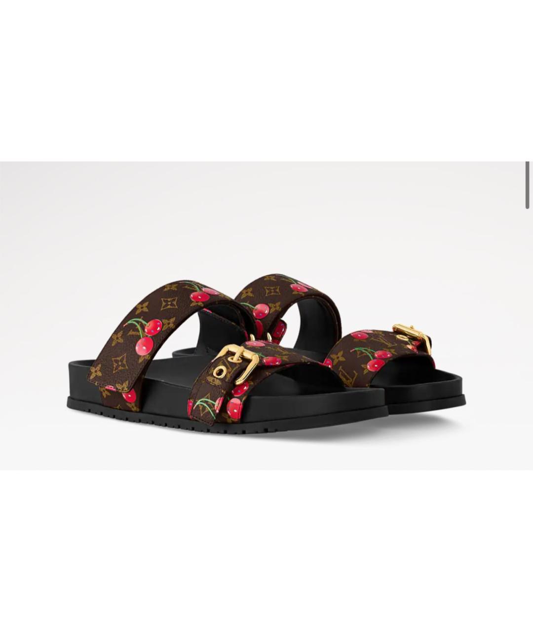 LOUIS VUITTON Коричневые сандалии, фото 2