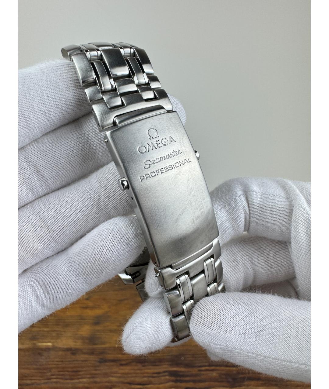 OMEGA Черные часы, фото 8