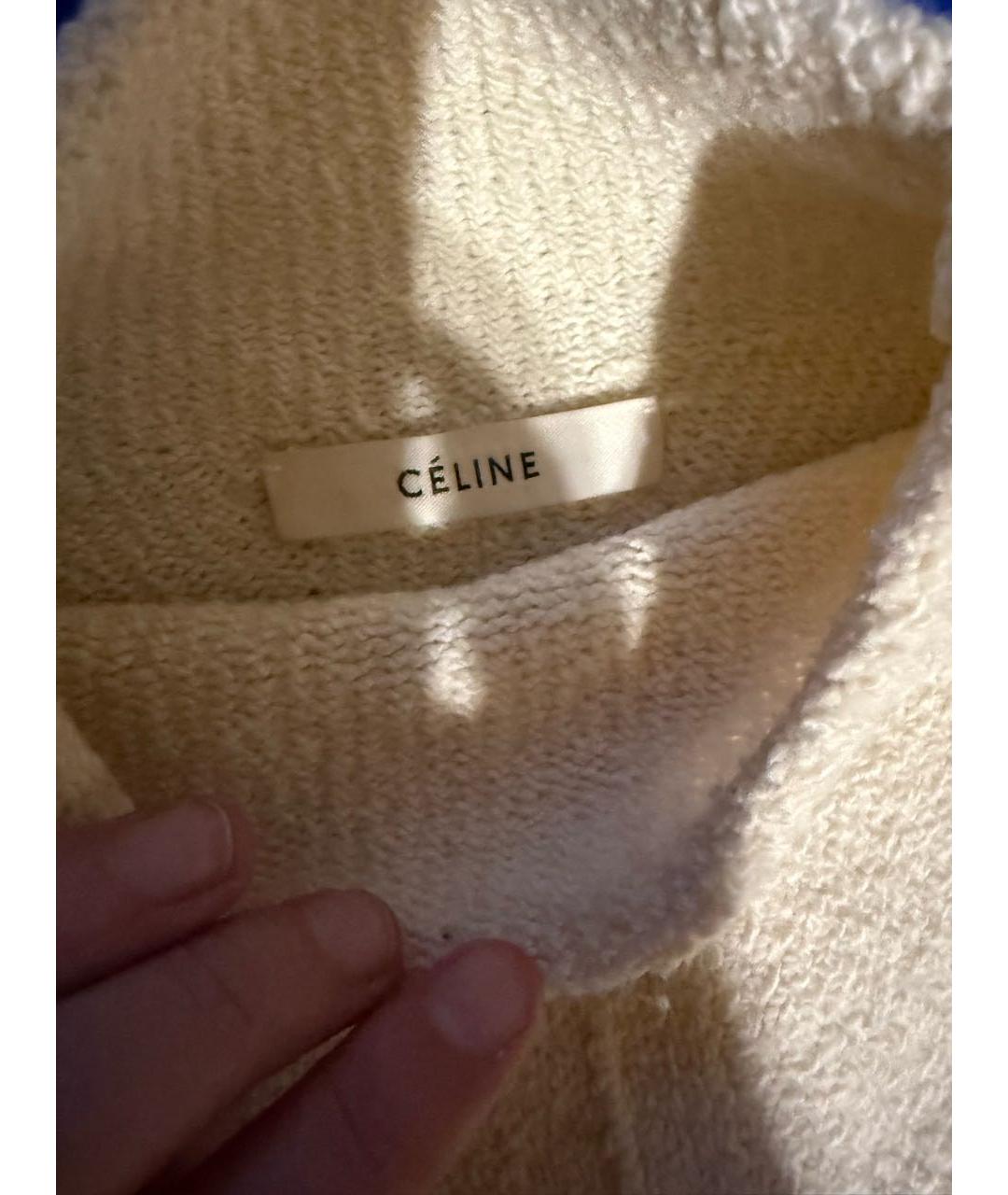 CELINE Бежевое шерстяное повседневное платье, фото 3