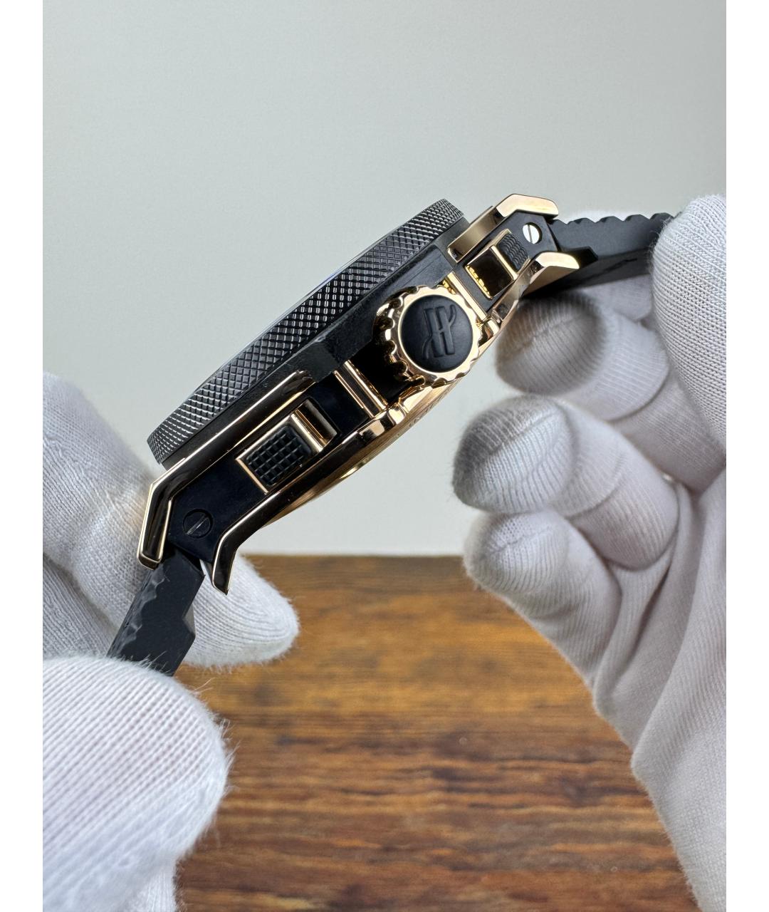 HUBLOT Черные часы из розового золота, фото 5