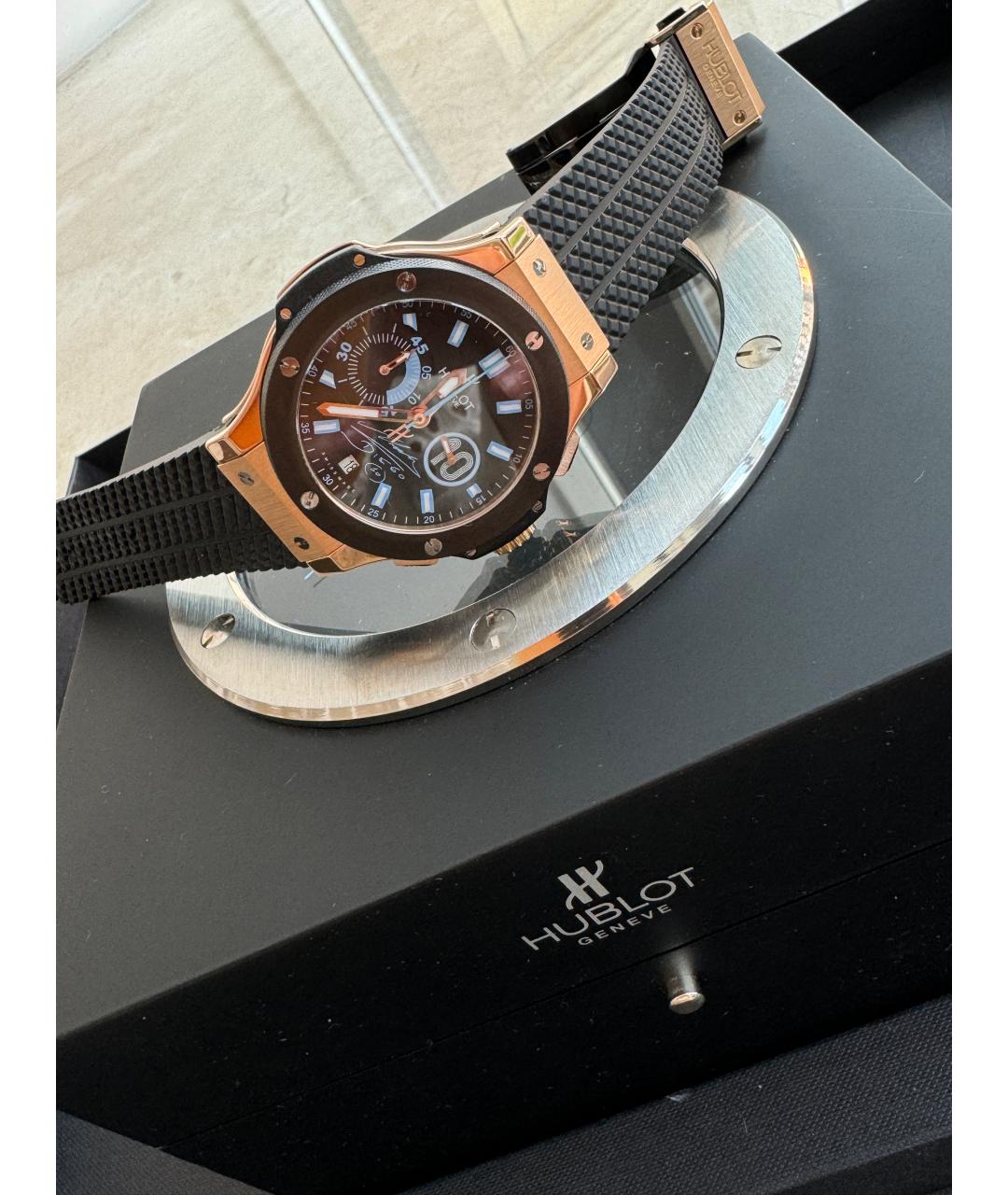 HUBLOT Черные часы из розового золота, фото 2