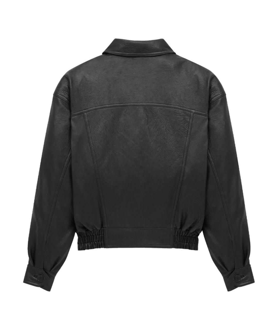 SAINT LAURENT Черная кожаная куртка, фото 2