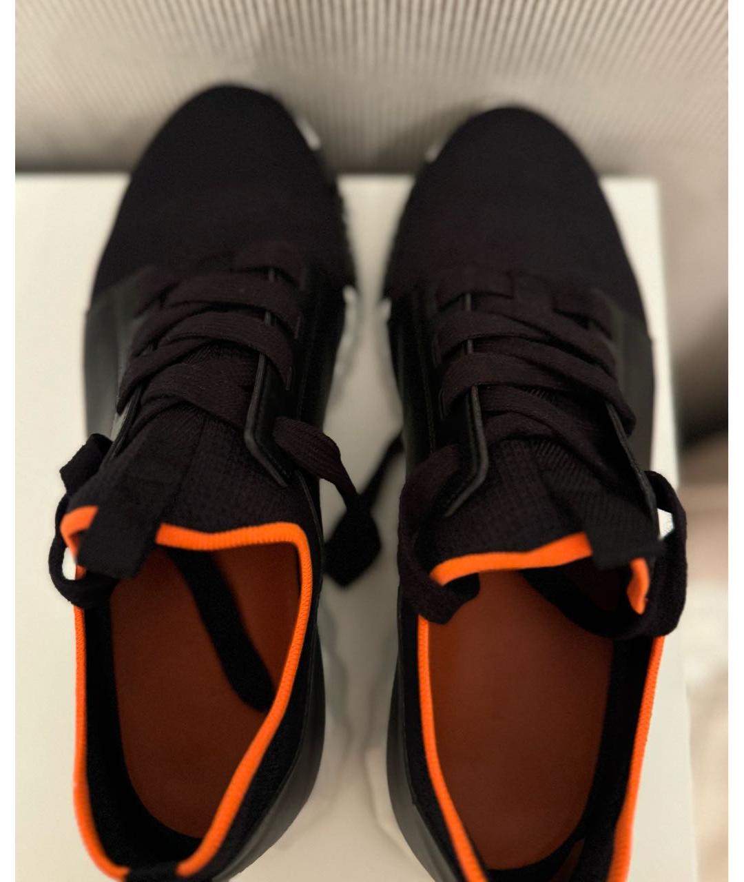 HERMES Черные кожаные низкие кроссовки / кеды, фото 3