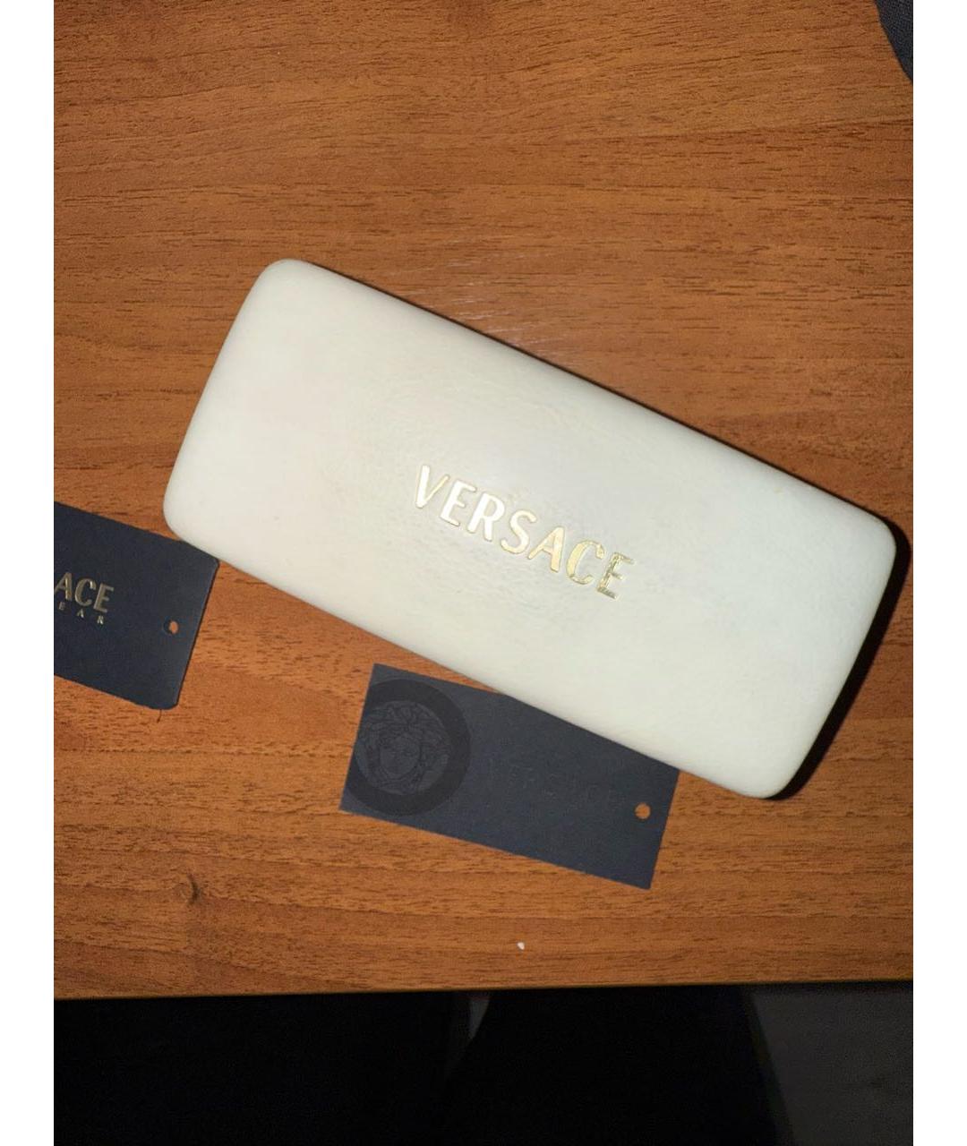 VERSACE Коричневые пластиковые солнцезащитные очки, фото 4