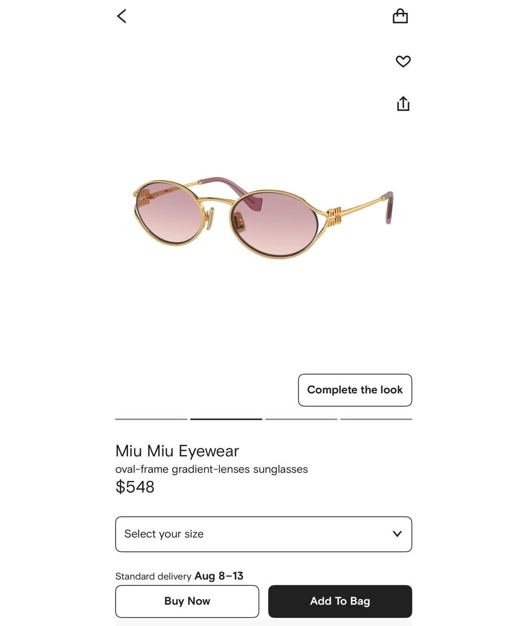 MIU MIU Розовые металлические солнцезащитные очки, фото 7