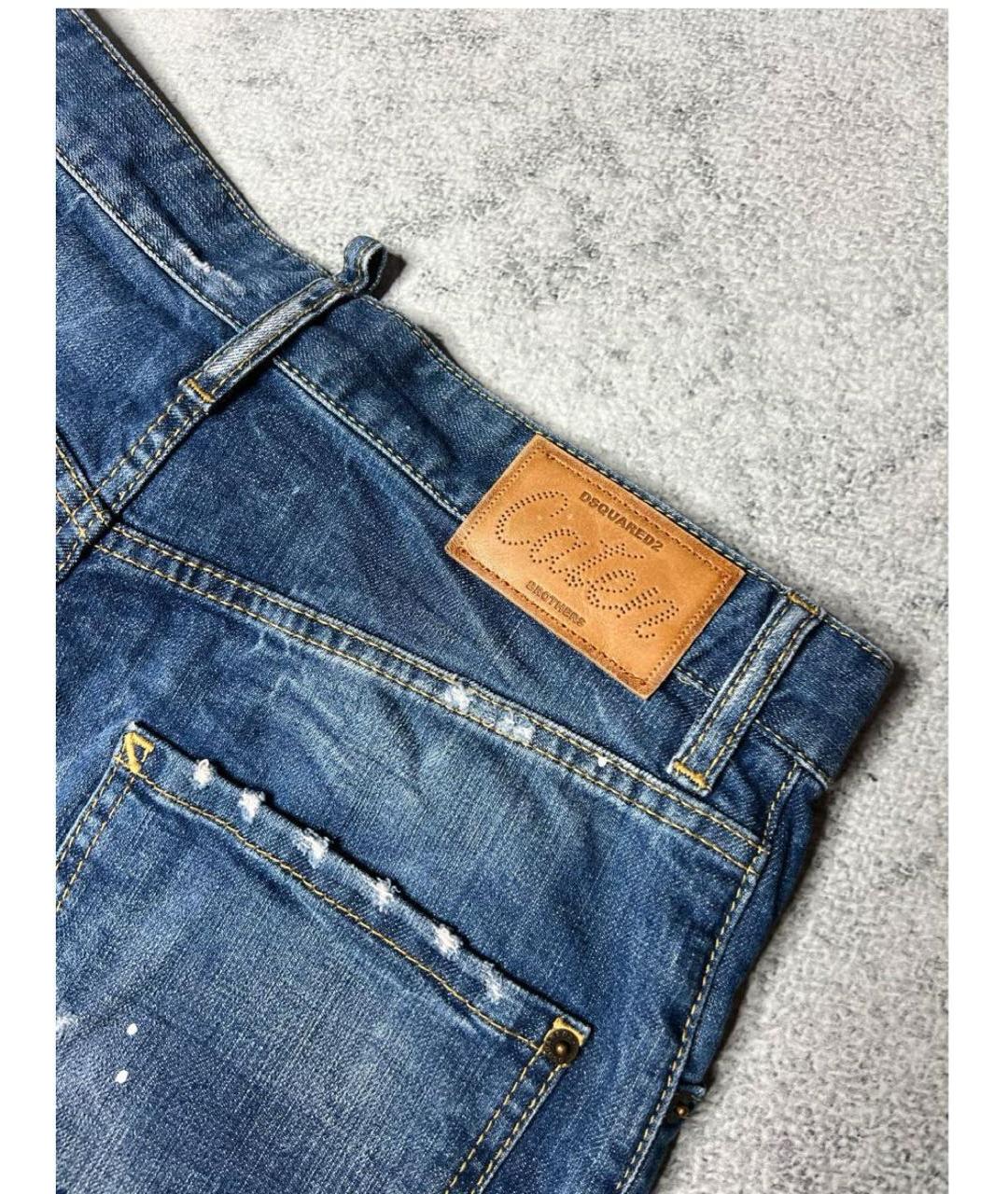 DSQUARED2 Синие хлопковые шорты, фото 4