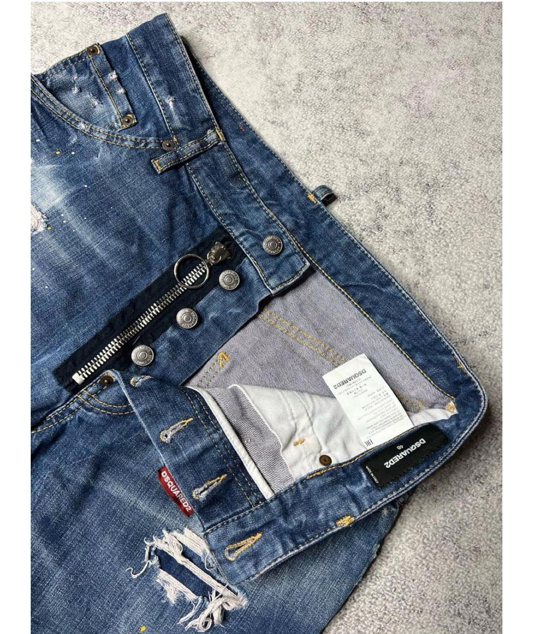 DSQUARED2 Синие хлопковые шорты, фото 5