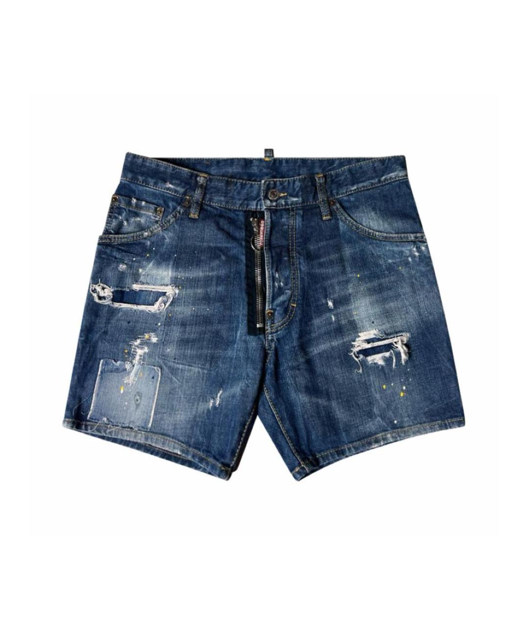 DSQUARED2 Синие хлопковые шорты, фото 1