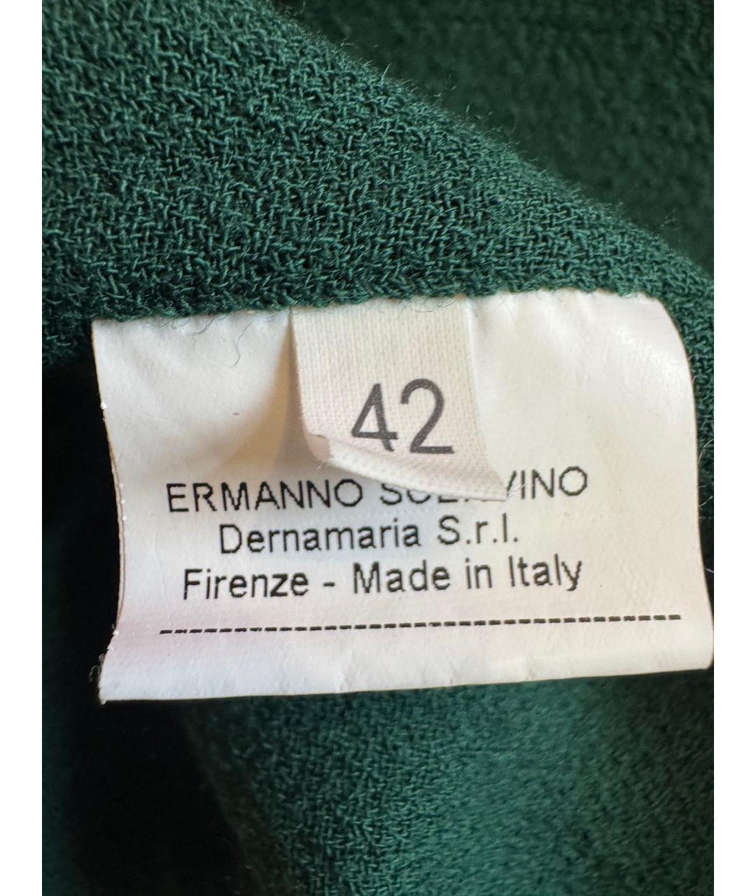 ERMANNO SCERVINO Зеленая шерстяная юбка миди, фото 4