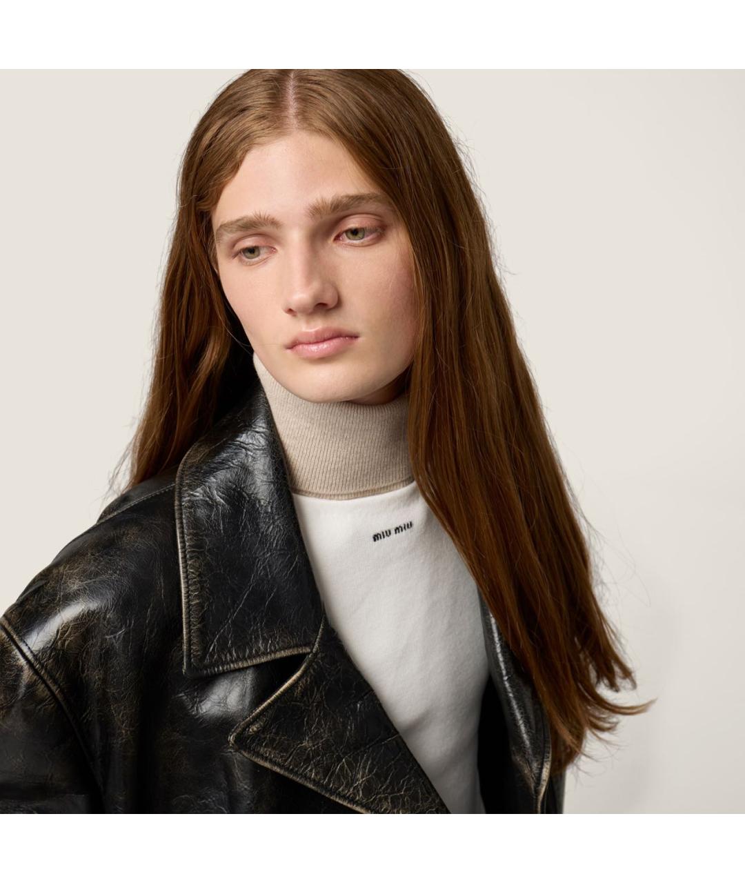 MIU MIU Белая хлопковая майка, фото 6