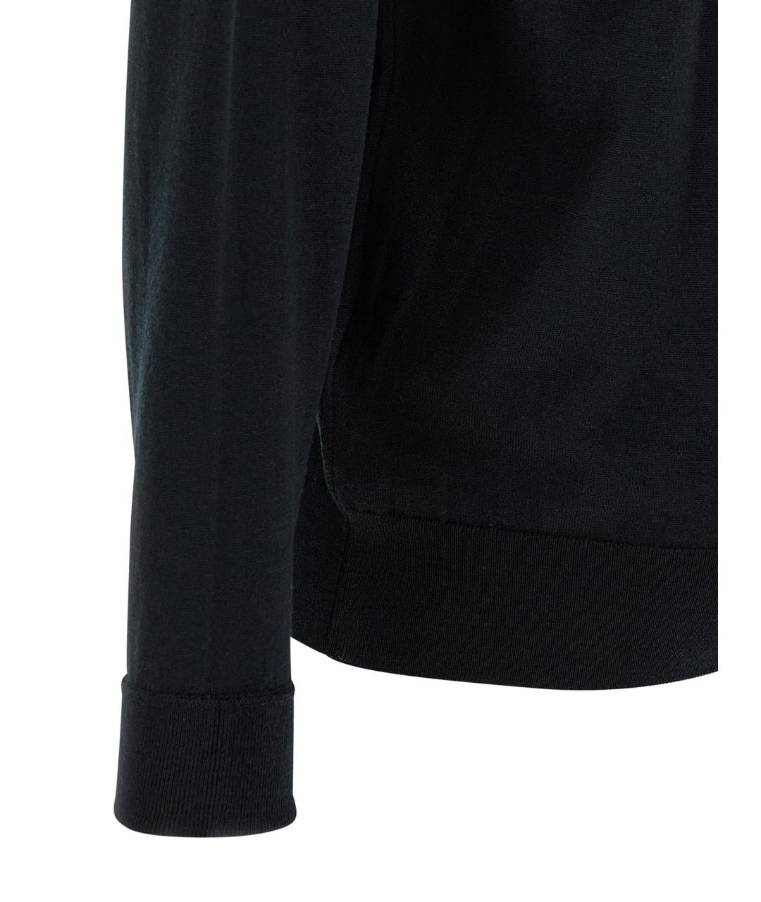 JOHN SMEDLEY Черная шерстяная водолазка, фото 4