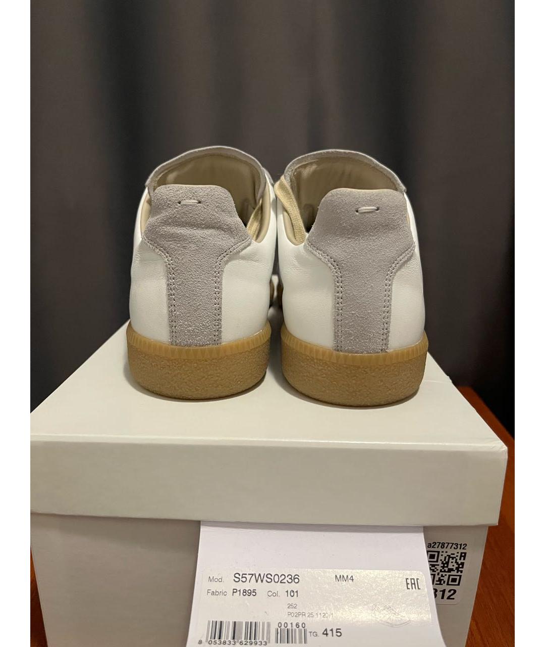 MAISON MARGIELA Белые низкие кроссовки / кеды, фото 4