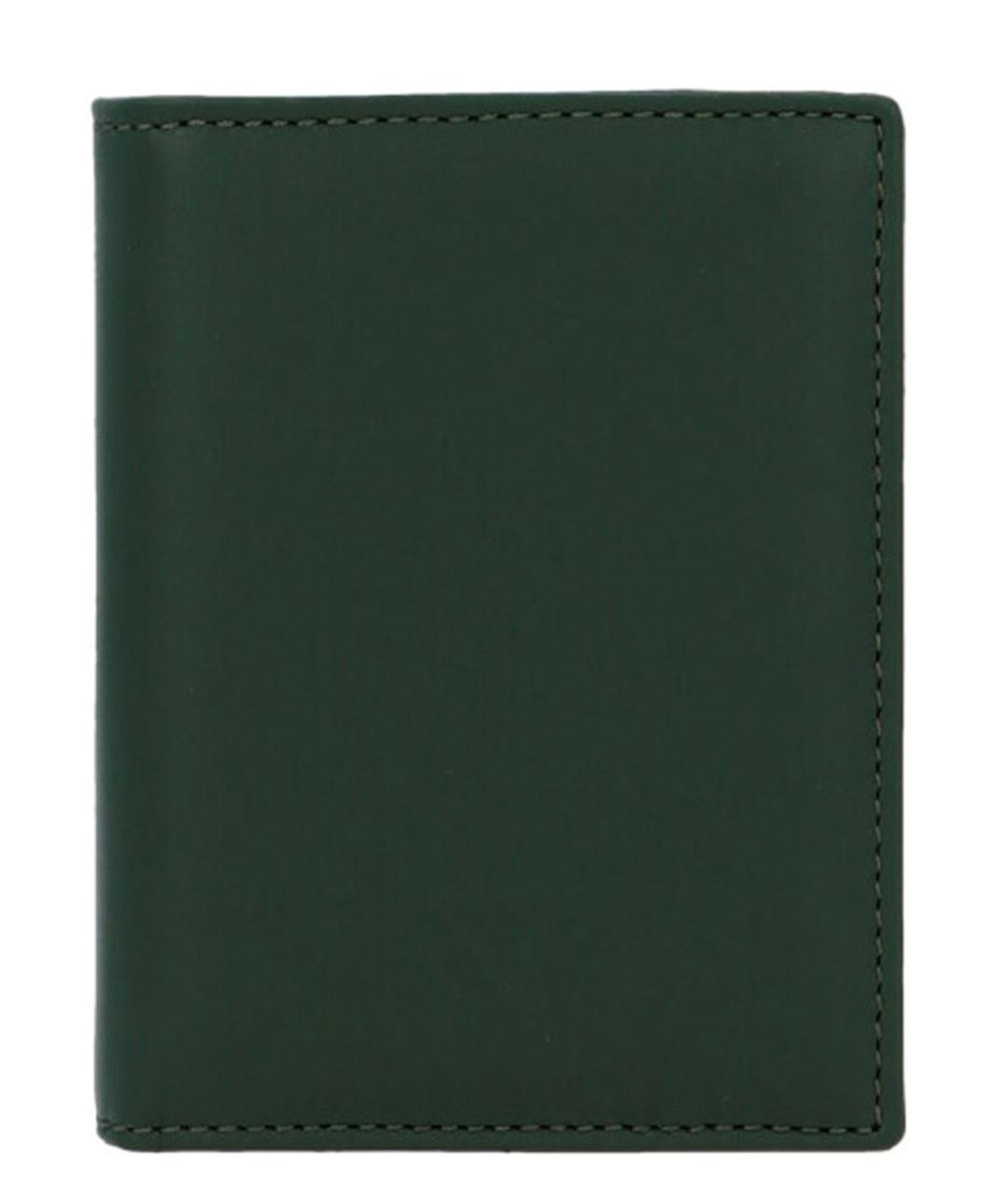 COMME DES GARÇONS WALLET Зеленый кожаный кошелек, фото 1