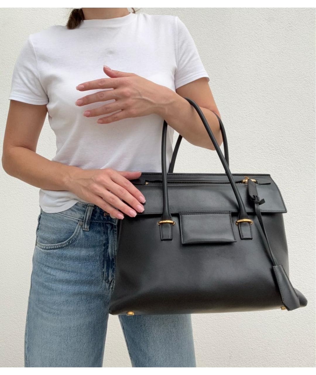 TOM FORD Черная кожаная сумка с короткими ручками, фото 5