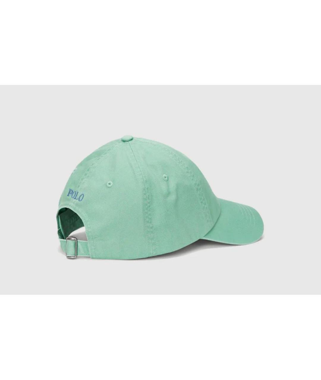 POLO RALPH LAUREN Салатовая хлопковая кепка/бейсболка, фото 2