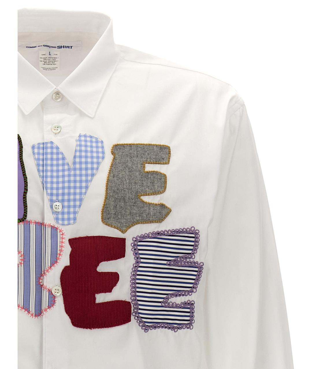 COMME DES GARÇONS SHIRT Белая хлопковая кэжуал рубашка, фото 3