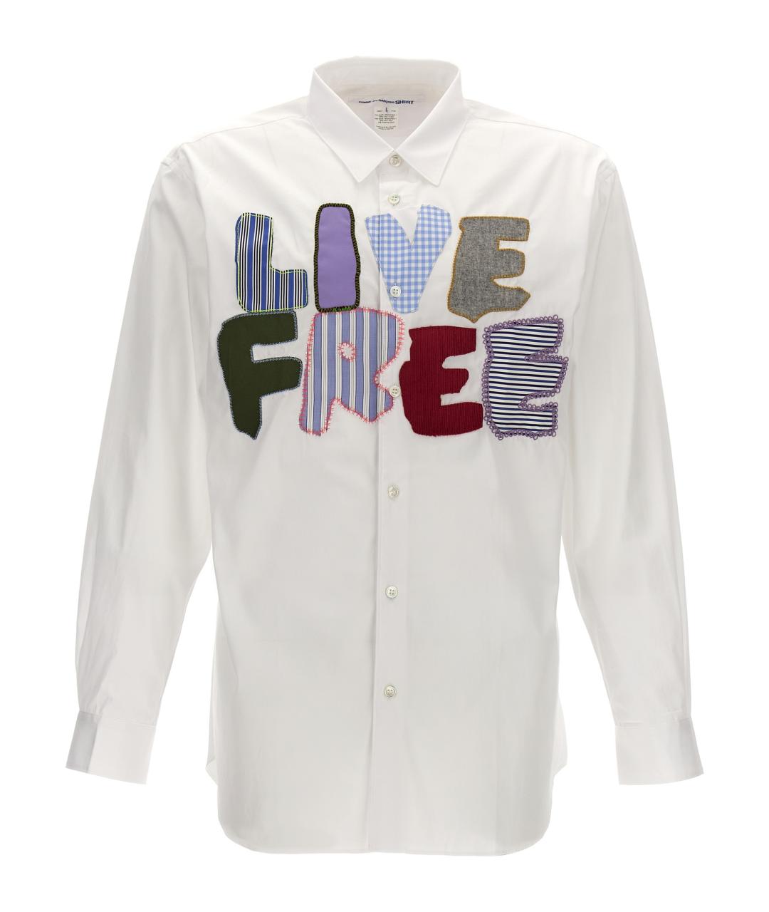 COMME DES GARÇONS SHIRT Белая хлопковая кэжуал рубашка, фото 1