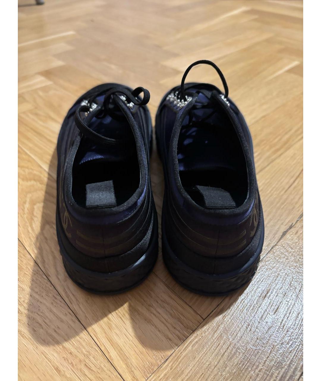 CHANEL Темно-синие текстильные кеды, фото 5