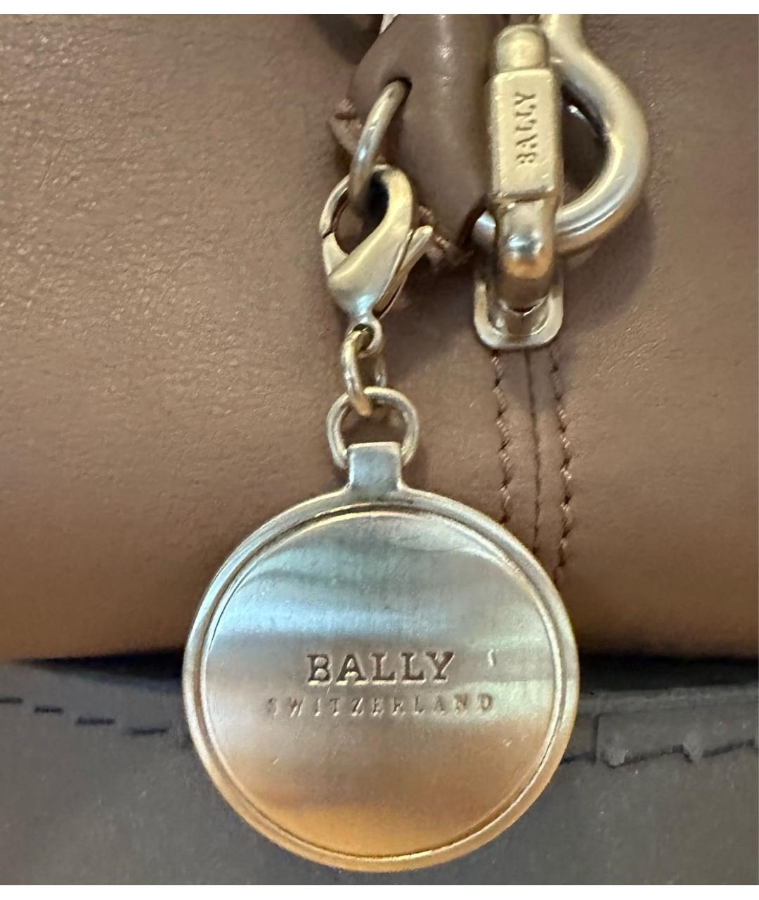 BALLY Бежевая кожаная дорожная/спортивная сумка, фото 5