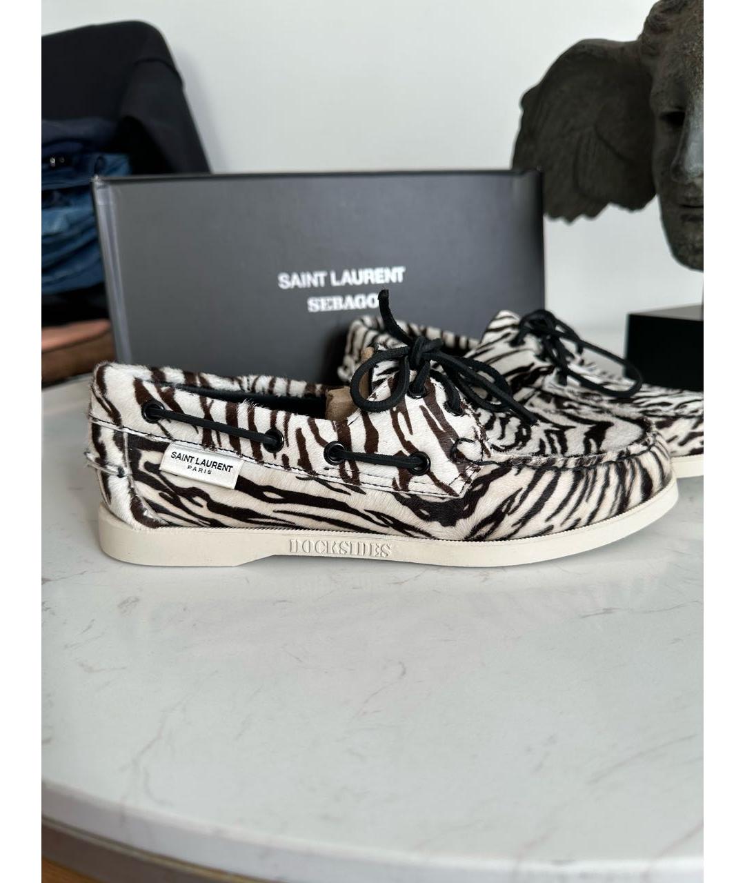 SAINT LAURENT Белые лоферы, фото 9