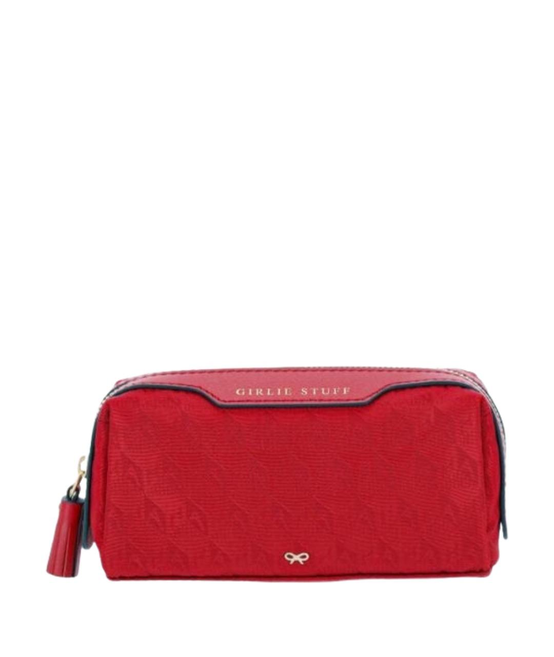 ANYA HINDMARCH Красная синтетическая косметичка, фото 1