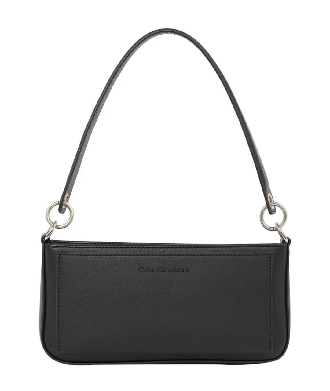CALVIN KLEIN Черная сумка с короткими ручками из искусственной кожи, фото 2