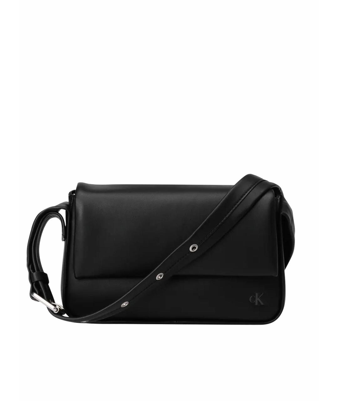CALVIN KLEIN Черная сумка через плечо из искусственной кожи, фото 3