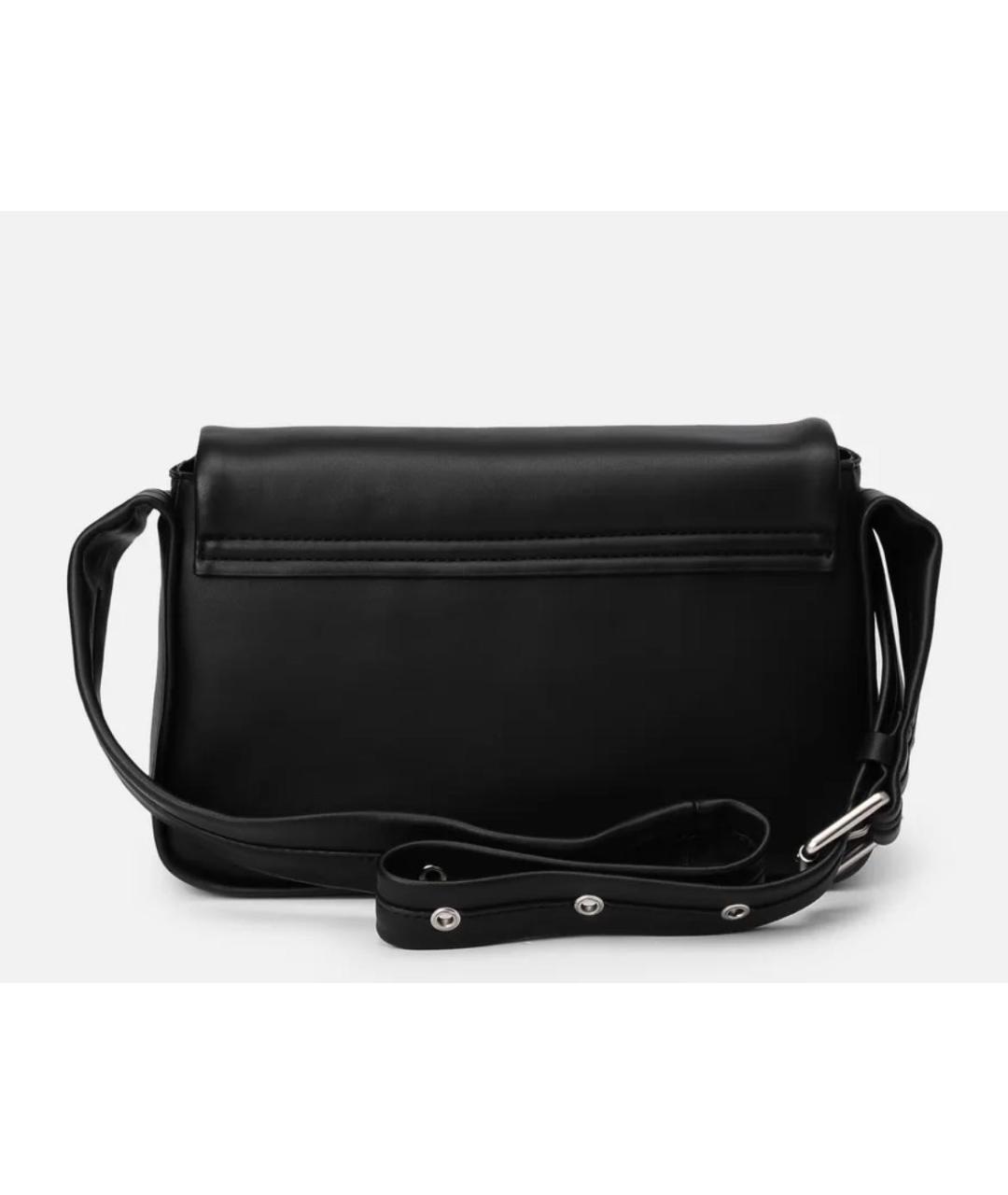 CALVIN KLEIN Черная сумка через плечо из искусственной кожи, фото 2