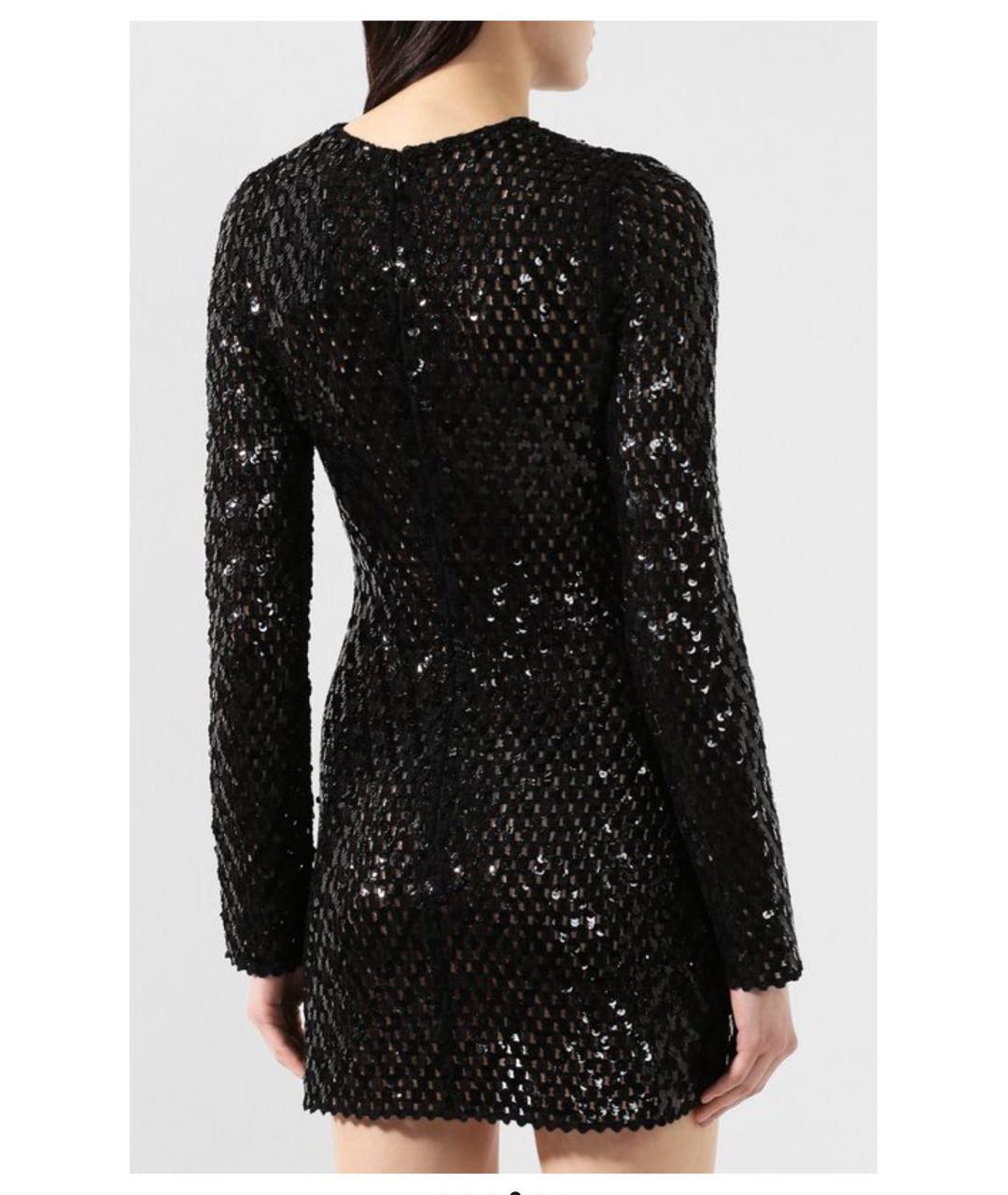 SAINT LAURENT Черное хлопковое вечернее платье, фото 4