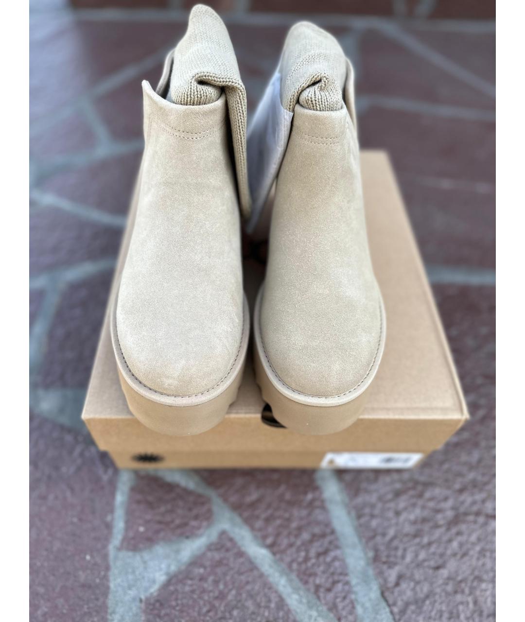 UGG AUSTRALIA Бежевые замшевые ботинки, фото 2