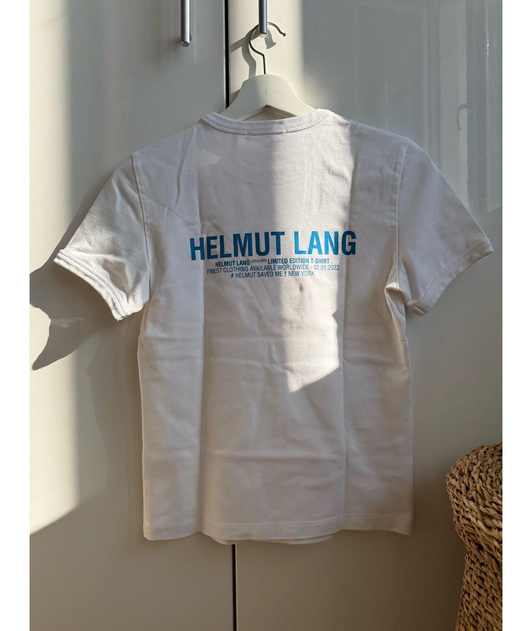 HELMUT LANG Белая хлопковая футболка, фото 5
