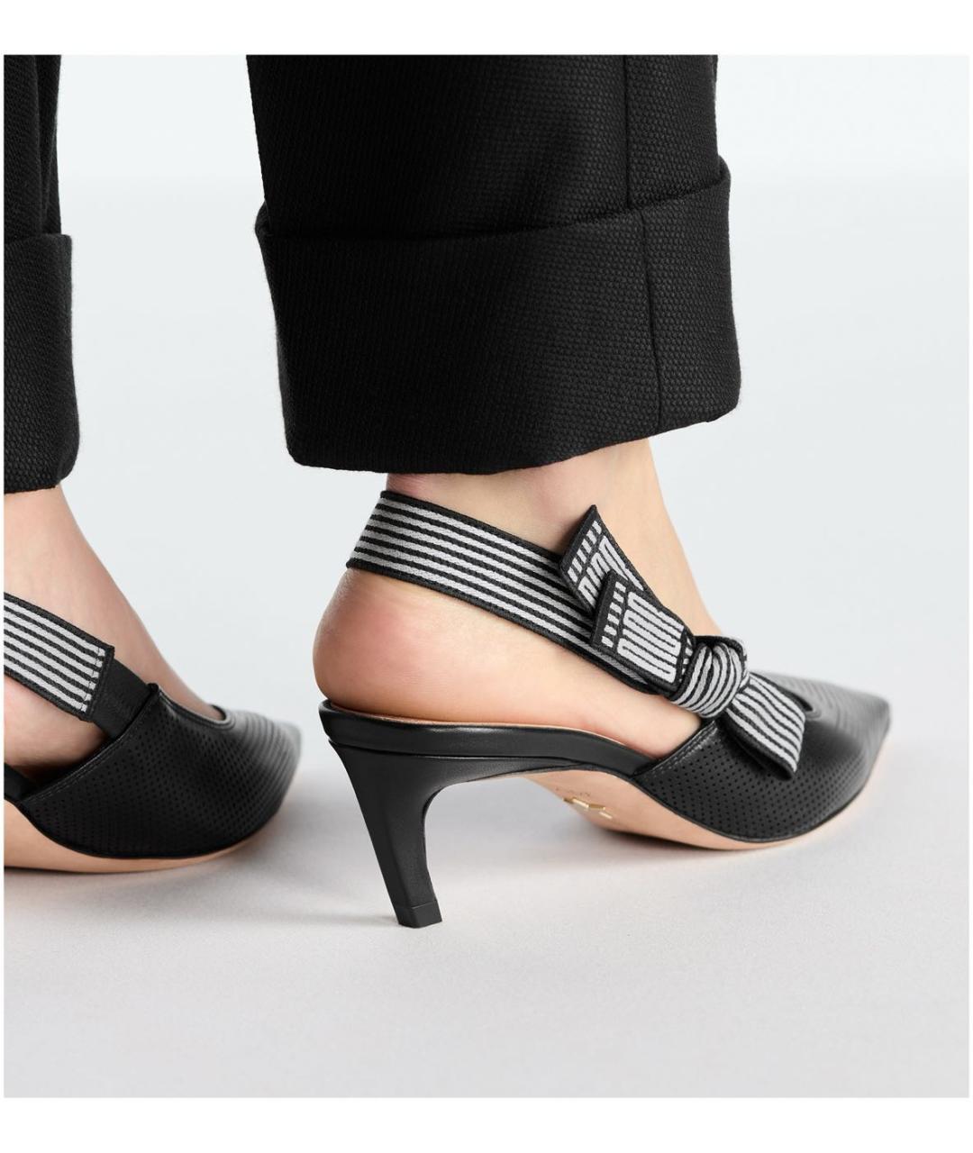 CHRISTIAN DIOR Черные кожаные туфли, фото 4