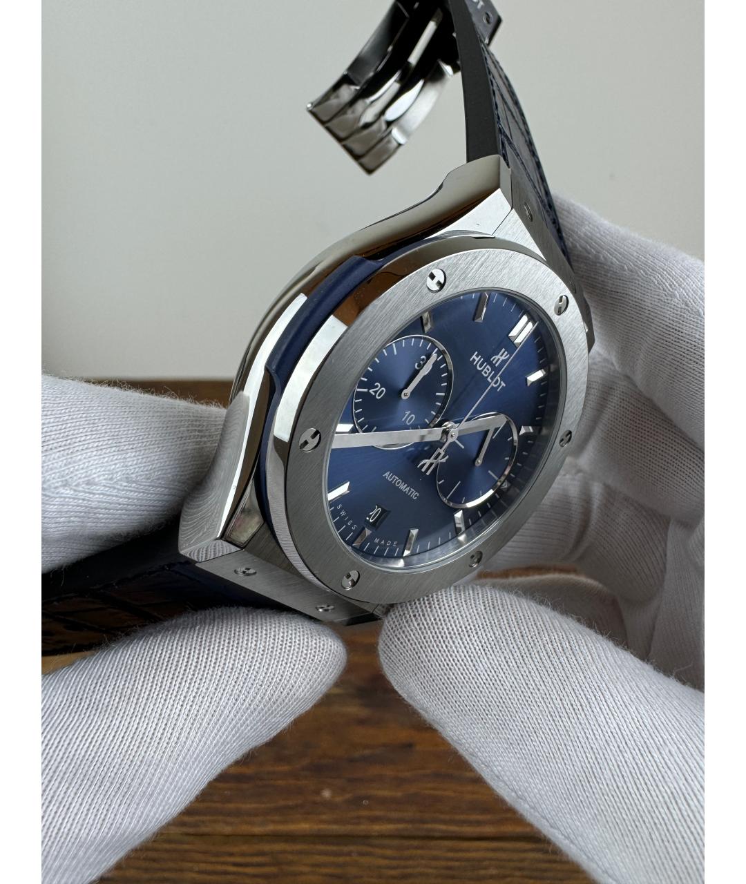 HUBLOT Синие титановые часы, фото 4