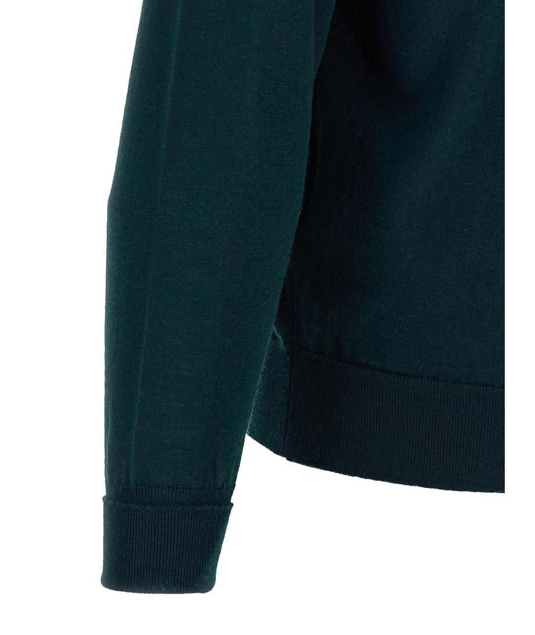 JOHN SMEDLEY Зеленый шерстяной джемпер / свитер, фото 4