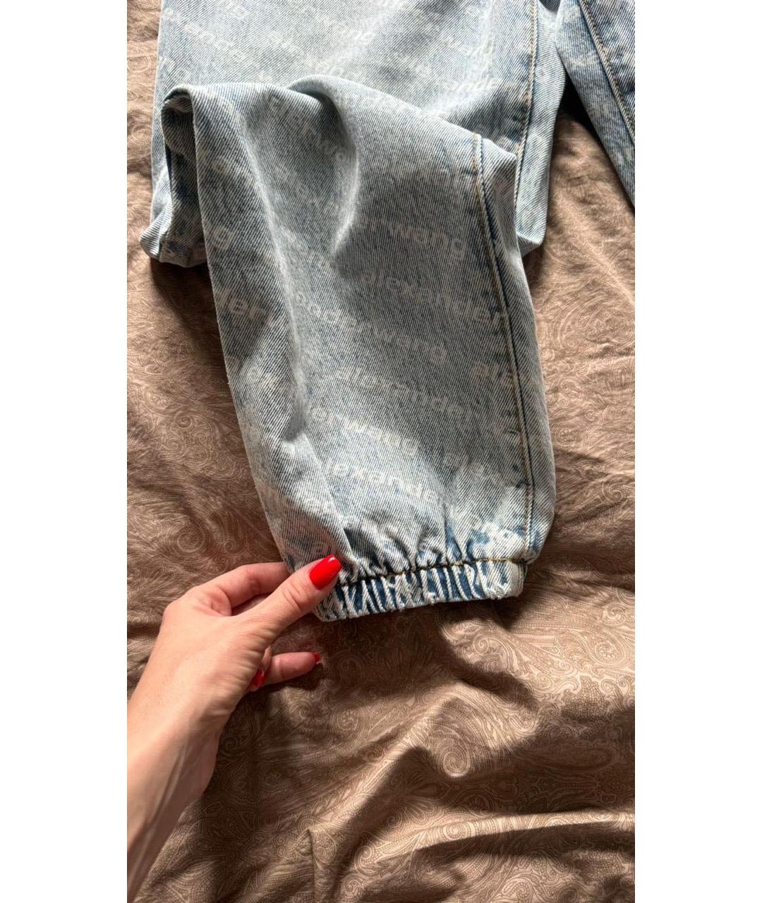 ALEXANDER WANG Голубые хлопковые прямые джинсы, фото 6