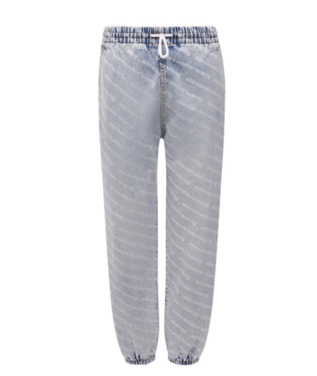 ALEXANDER WANG Голубые хлопковые прямые джинсы, фото 1