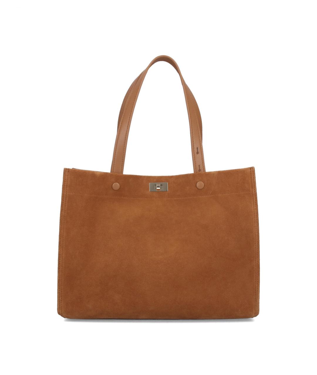 ANYA HINDMARCH Коричневая кожаная сумка тоут, фото 1