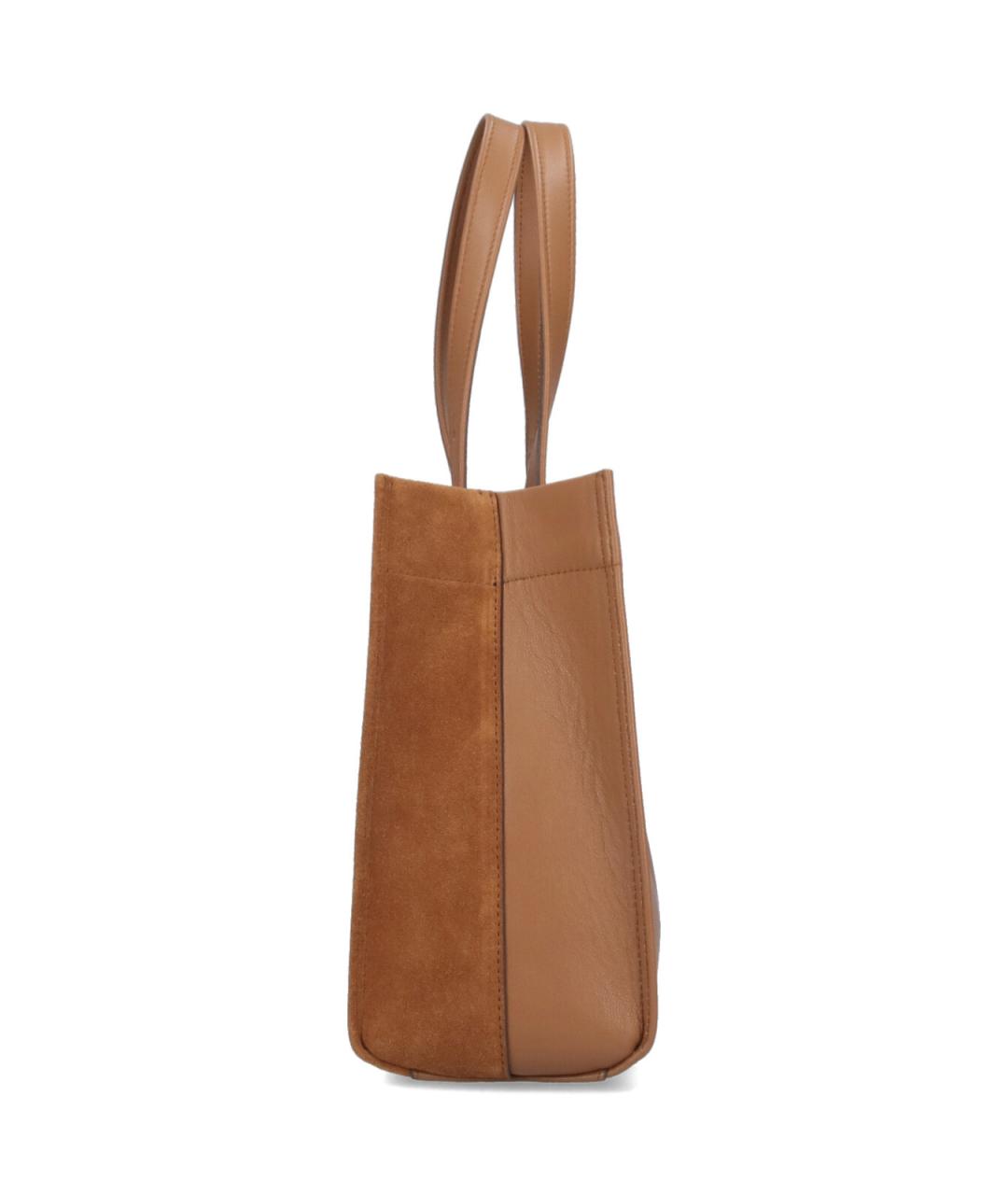 ANYA HINDMARCH Коричневая кожаная сумка тоут, фото 5