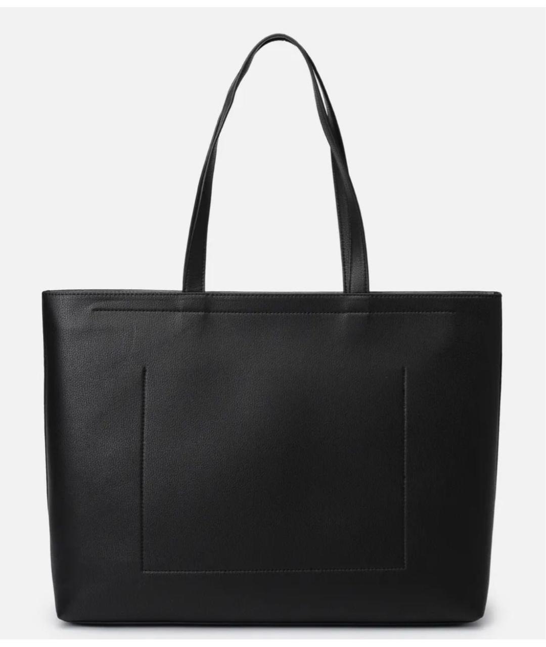 CALVIN KLEIN Черная сумка тоут из искусственной кожи, фото 2