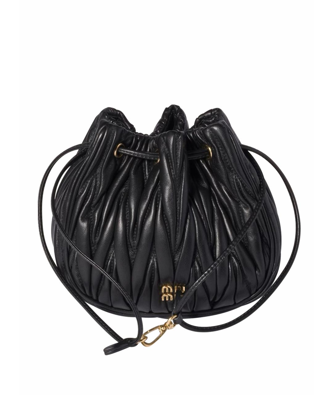 MIU MIU Черная кожаная сумка через плечо, фото 1